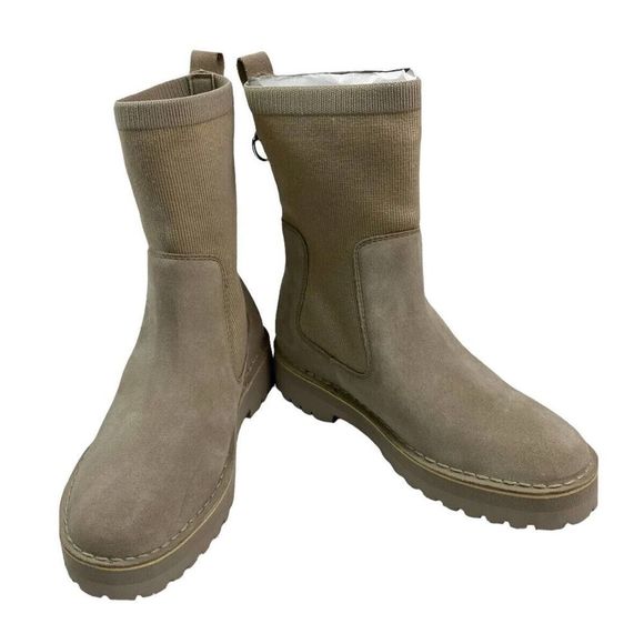 Clarks Shoes - Clarks Originals Rock Knit Women's Sand Suede Casual Chelsea Lifestyle Boots 10
